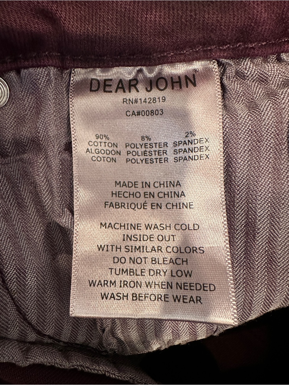 Dear John Wide-Leg Fiona Jeans in Plum Color - Picture 10 of 10